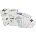 Letter Size Clipboard w/ Stock Sports Field Imprint - Plastic/ Metal Clip